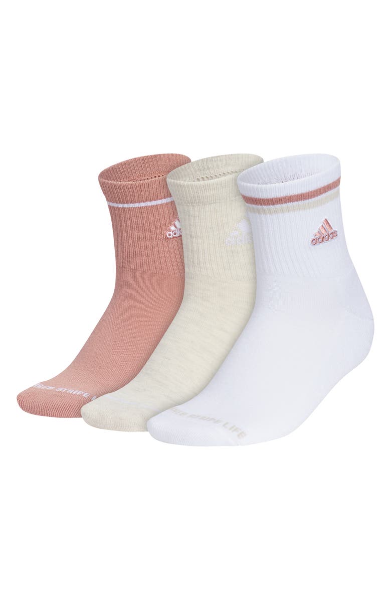 adidas 3-Pack AEROREADY Cushioned High Quarter Socks, Main, color, Dark Pink