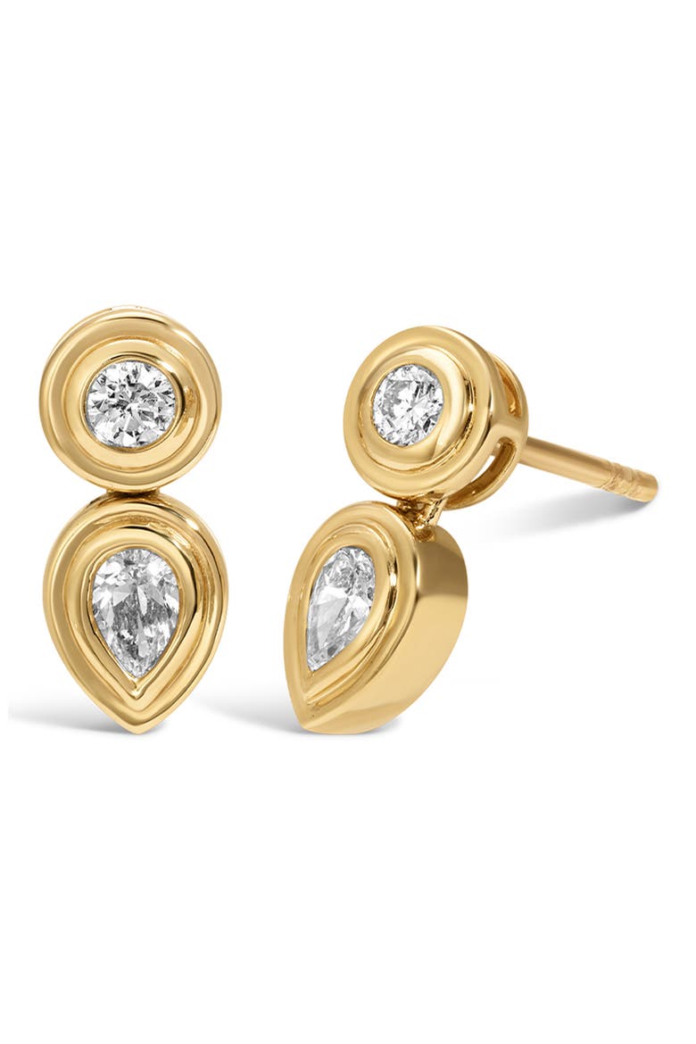 Groovy Lab Grown Diamond Pear Drop Earrings, Main, color, 14K YELLOW GOLD