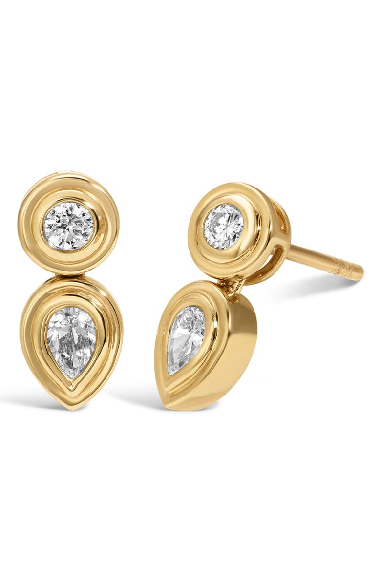 Adina Reyter Groovy Lab Grown Diamond Pear Drop Earrings, Main, color, 14K Yellow Gold