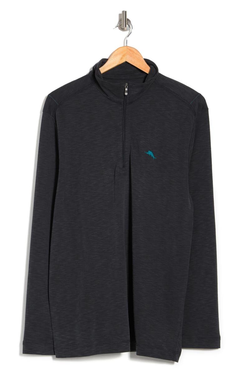 Tommy Bahama Via Del Mar Half Zip Long Sleeve Shirt, Alternate, color, 