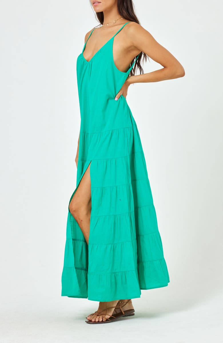 LSPACE Goldie Cover-Up Maxi Dress, Alternate, color, Jade