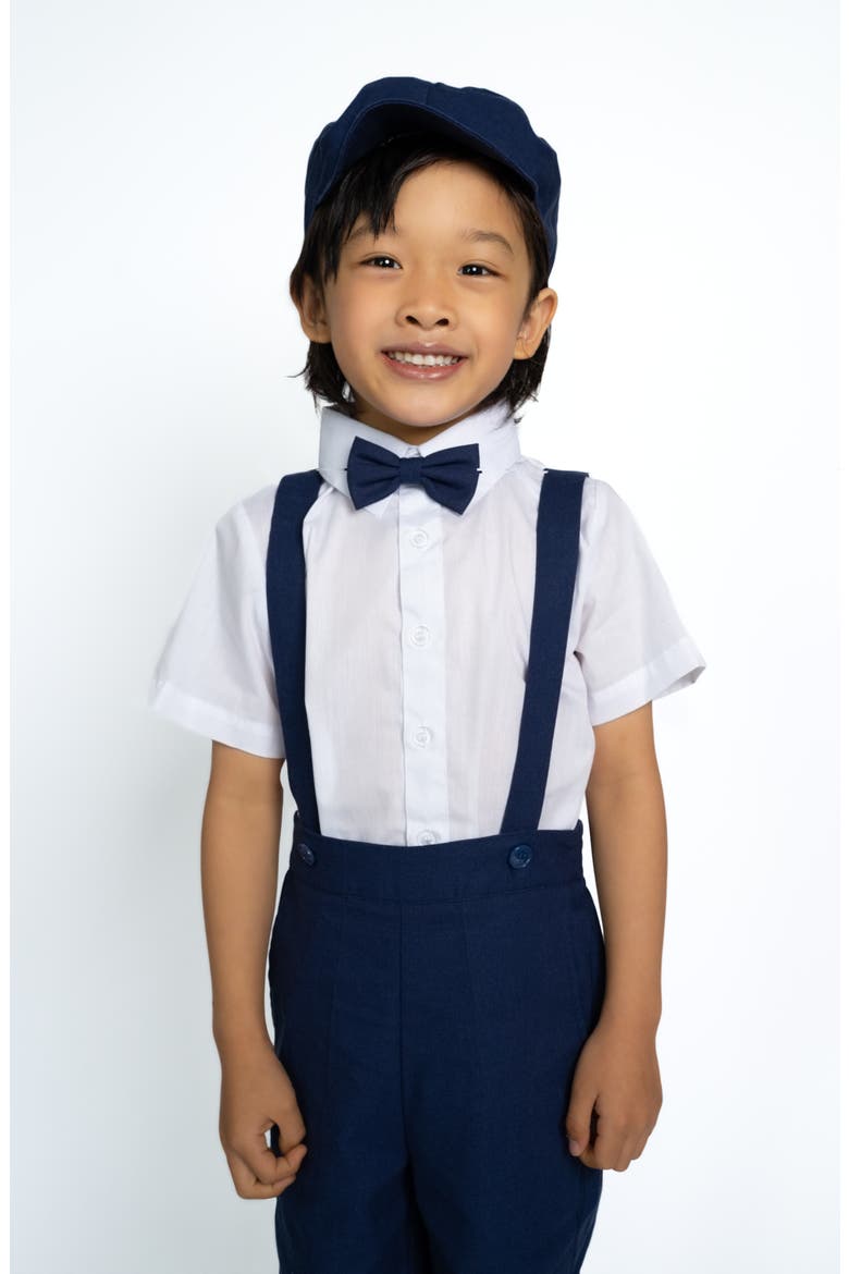 Kids' Eton 5-Piece Linen Set, Alternate, color, Indigo