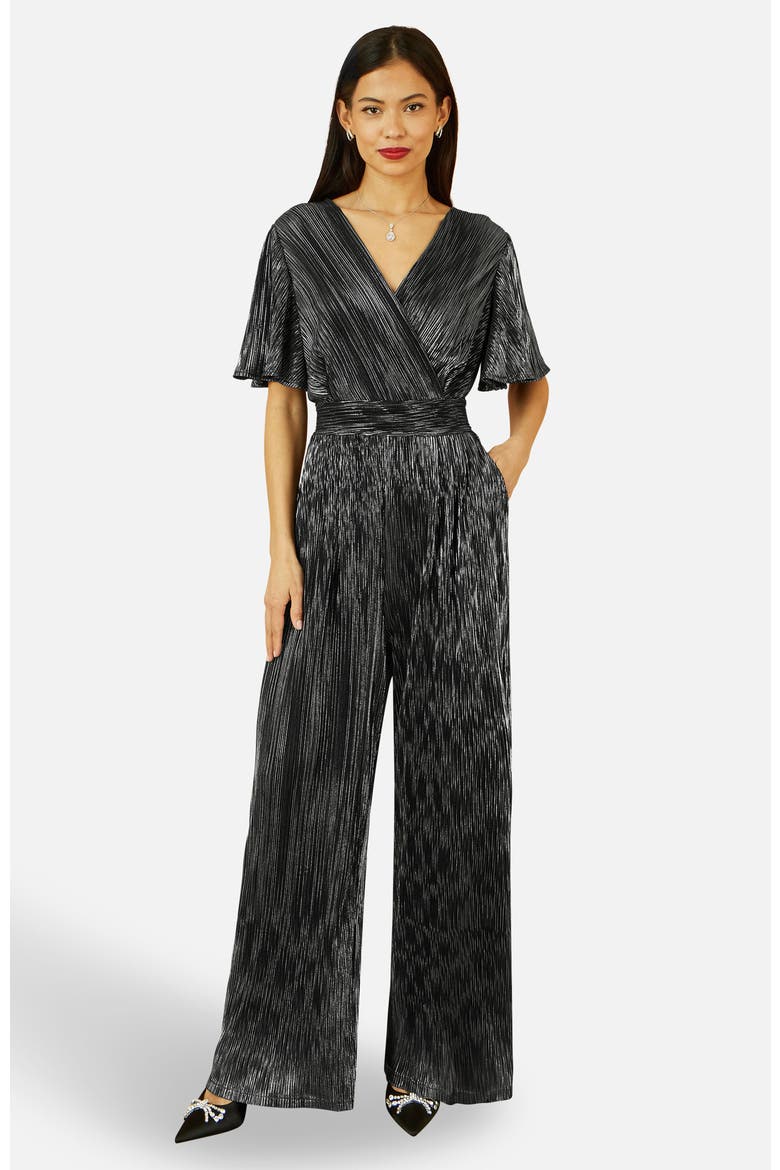 Pleated Jumpsuit, Main, color, Black
