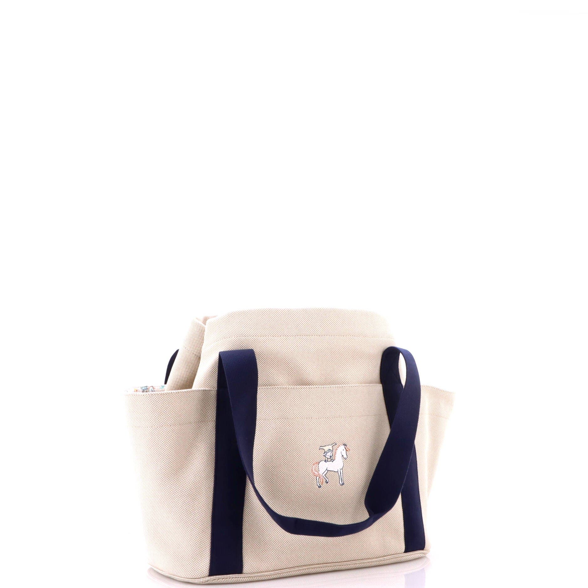 Cabriole Nappy Tote Canvas, Alternate, color, White