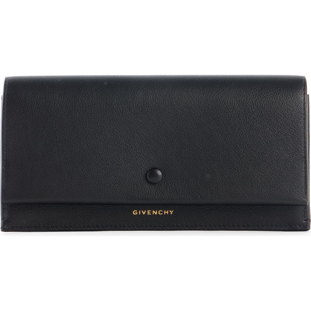 Givenchy Day Grained Leather Continental Wallet In Black