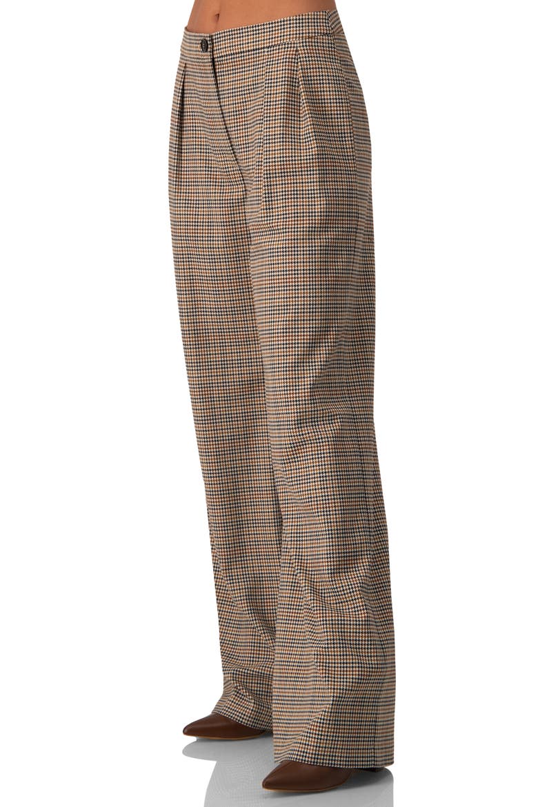 Straight Pleated Patterned Trousers, Alternate, color, Multicolor
