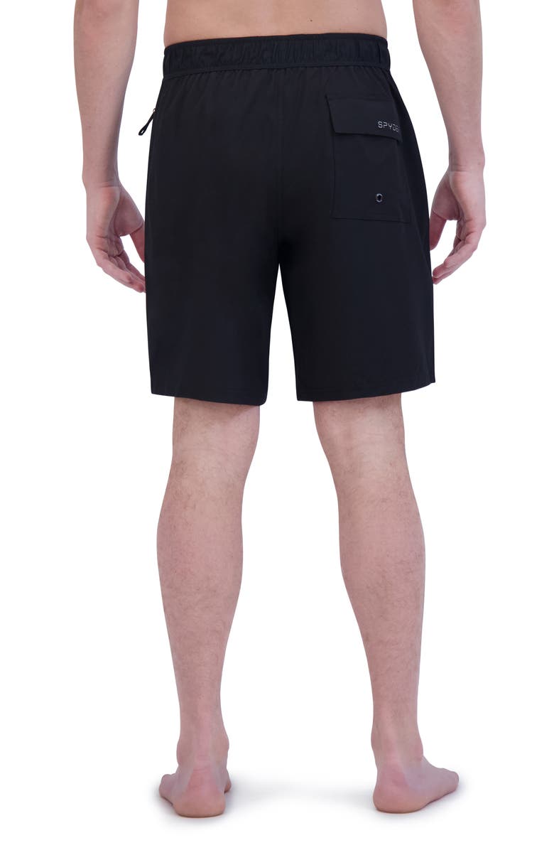 Spyder Laser Cut Board Shorts, Alternate, color, Black