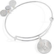 Alex and Ani Pave Starburst Texture Initial Bangle Bracelet