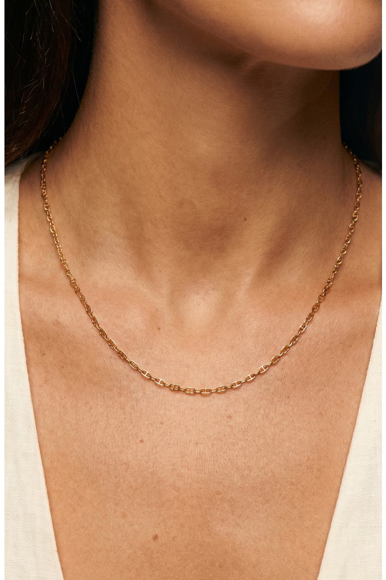 Dainty Mariner Chain Necklace, Alternate, color, GOLD