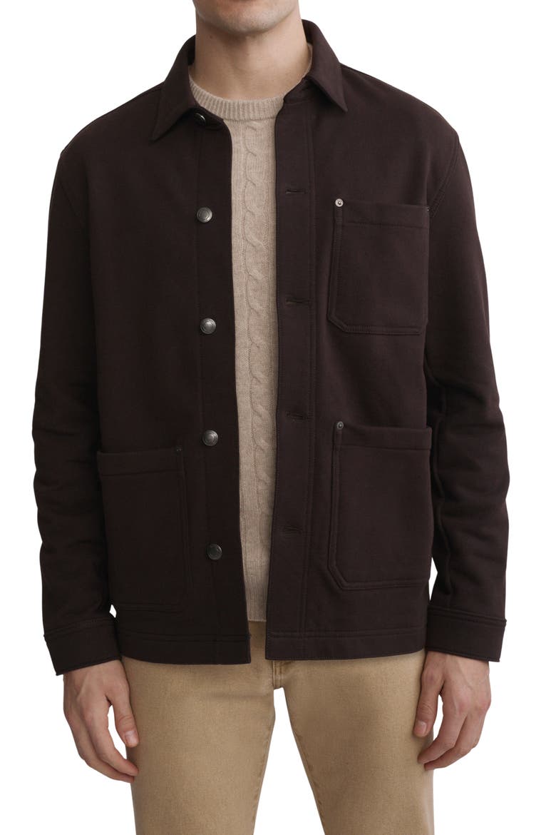 Sean Knit Shirt Jacket, Main, color, TOBACCO