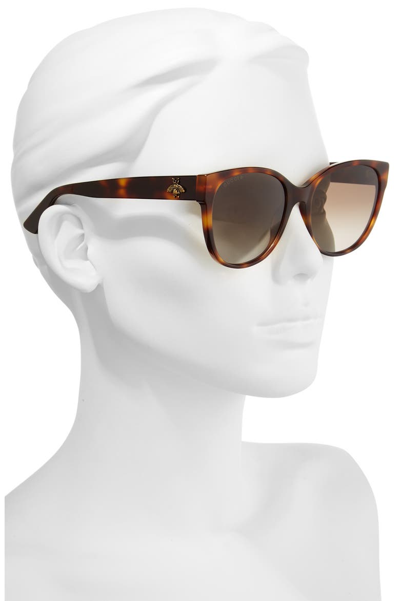 56mm Polarized Cat Eye Sunglasses, Alternate, color, HAVANA/ BROWN