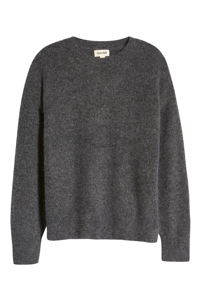 Crewneck Sweater, Alternate, color, GREY MEDIUM CHARCOAL HEATHER