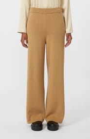 MM by Max Mara Hamburg Wide Leg Wool Sweater Pants
