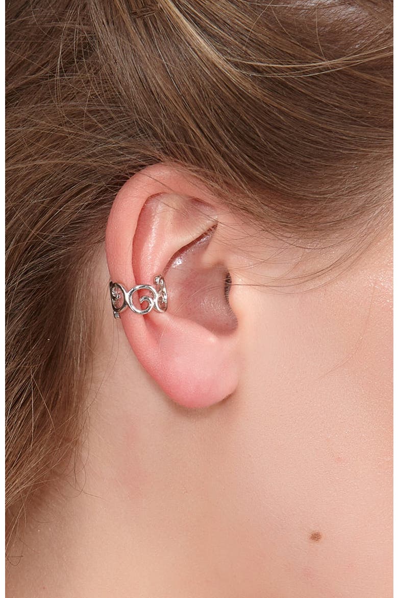 Elements Ear Cuff, Alternate, color, Sterling Silver