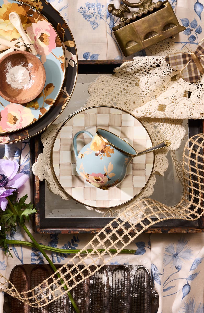 MACKENZIE CHILDS Wild Rose Slate Enameled Steel Mug, Alternate, color, Blue