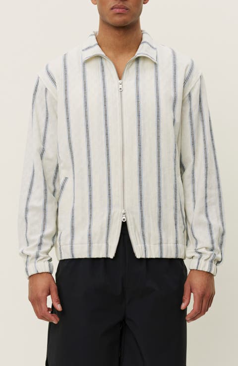 Stanley Stripe Cotton Dobby Zip Jacket