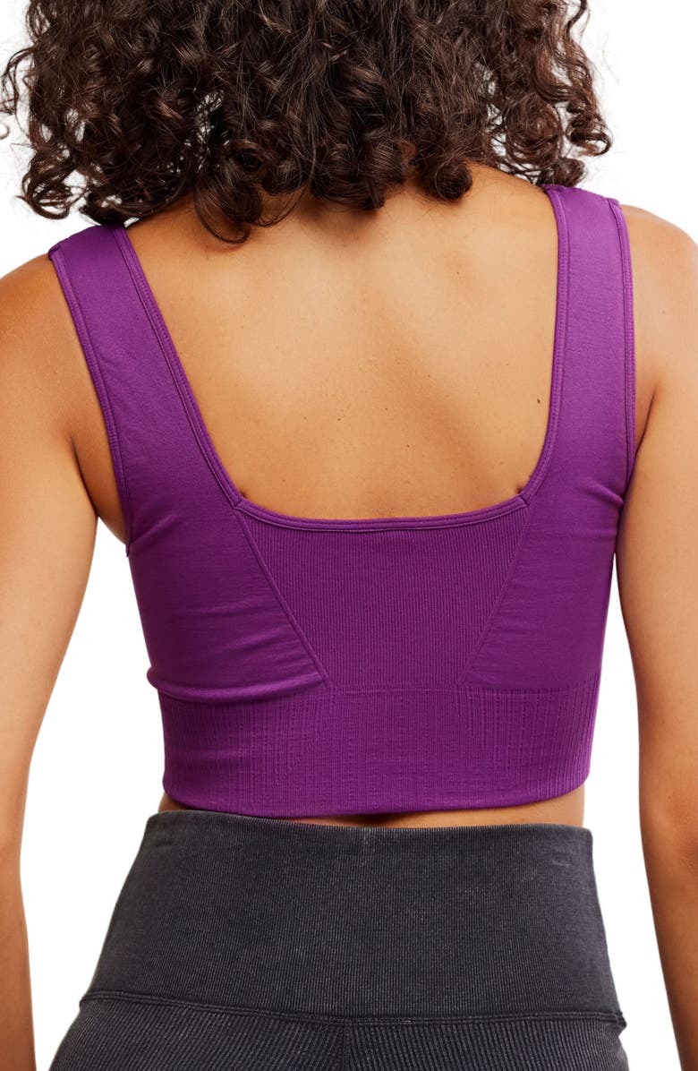 FP Movement by Free People FP Movement Karma Square Neck Sports Bra, Alternate, color, Dark Plum
