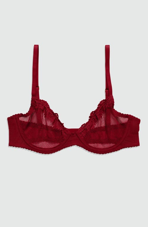 Pepper Signature Unlined Demi Bra In Red