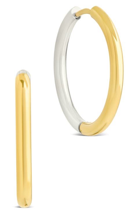 Two Tone Hoop Earrings