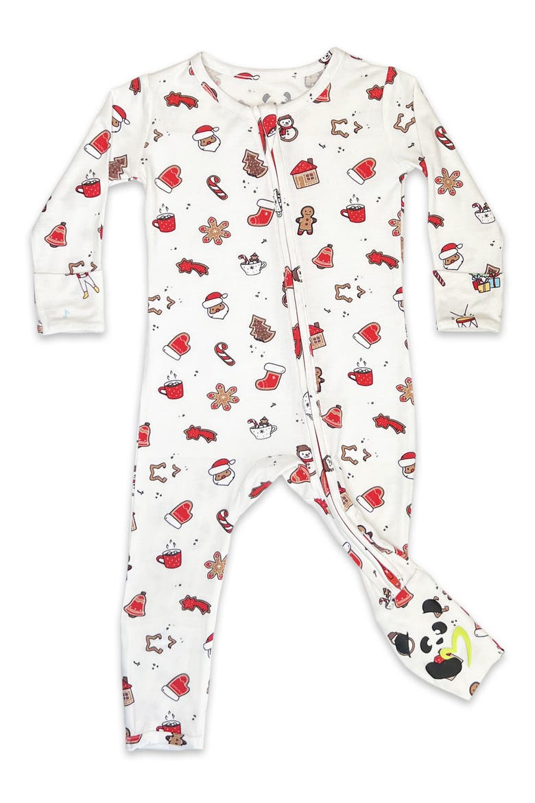 Kids' Christmas Cookies Fitted One-Piece Convertible Footie Pajamas, Main, color, CHRISTMAS COOKIES