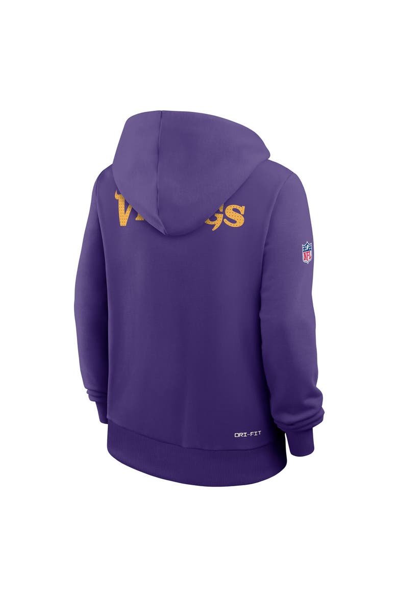Women's Nike Purple Minnesota Vikings Sideline Standard Issue Initial Home Dri-FIT Hoodie, Alternate, color, Purple
