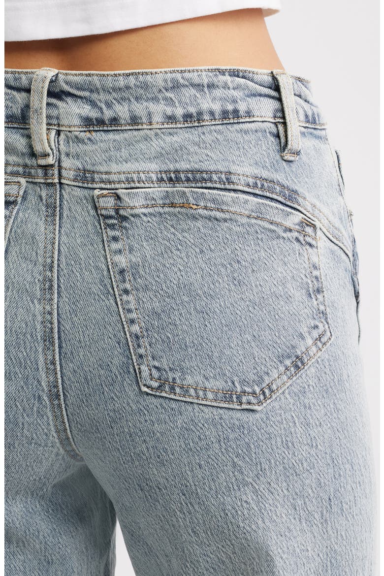 Bella Seam Detail Wide Leg Jeans, Alternate, color, LIGHT BLUE