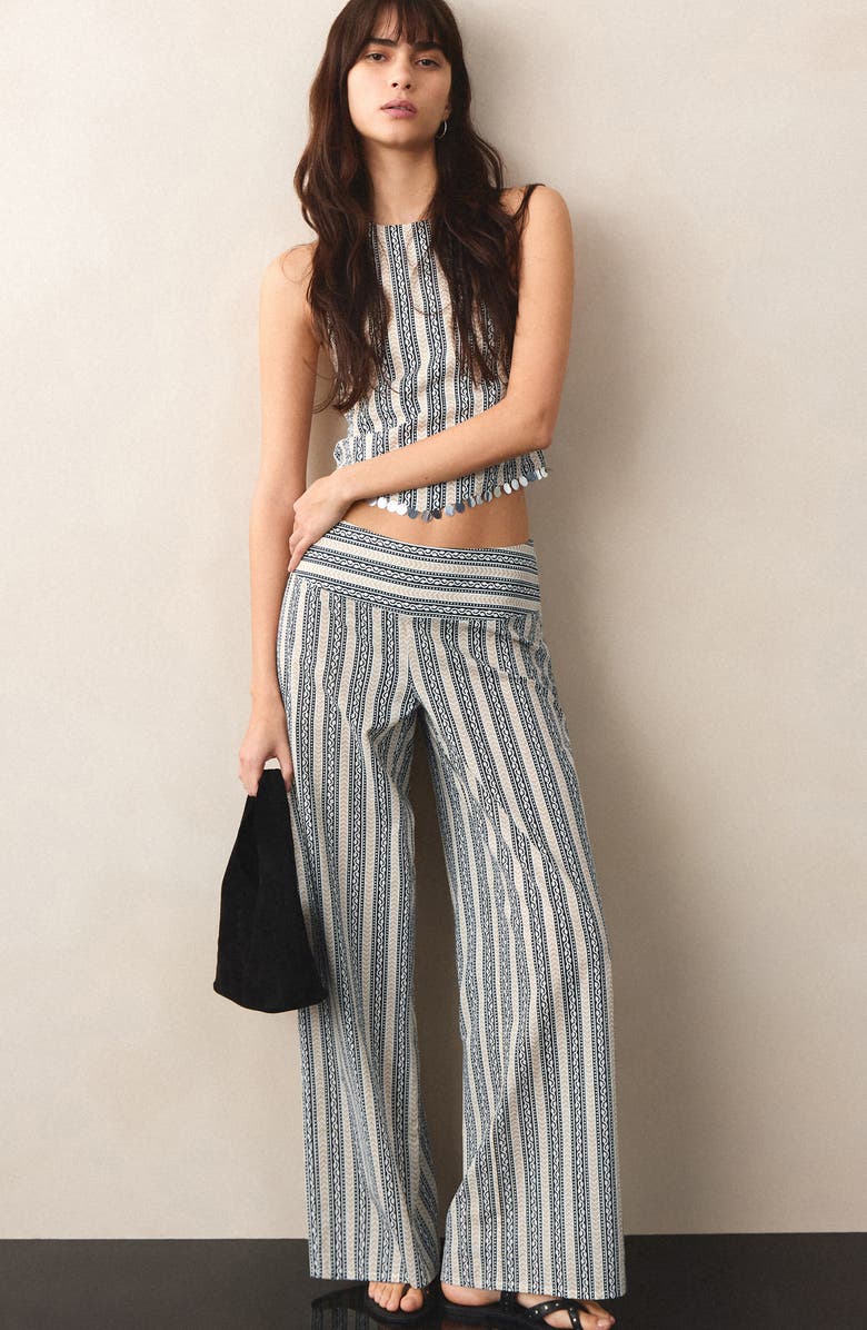 MANGO TEEN Block Print Straight Leg Pants, Alternate, color, 
