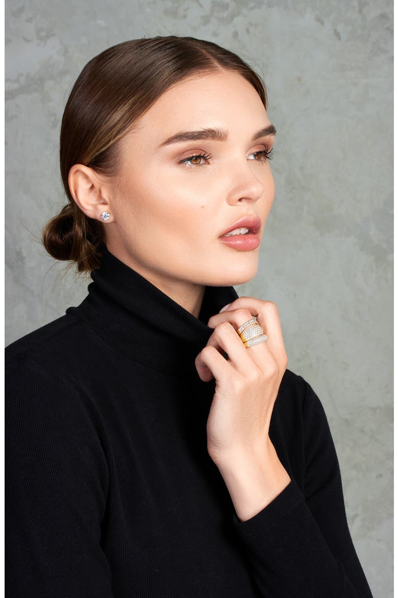 Diamond Dome Ring (Nordstrom Exclusive), Alternate, color, 18K YELLOW GOLD