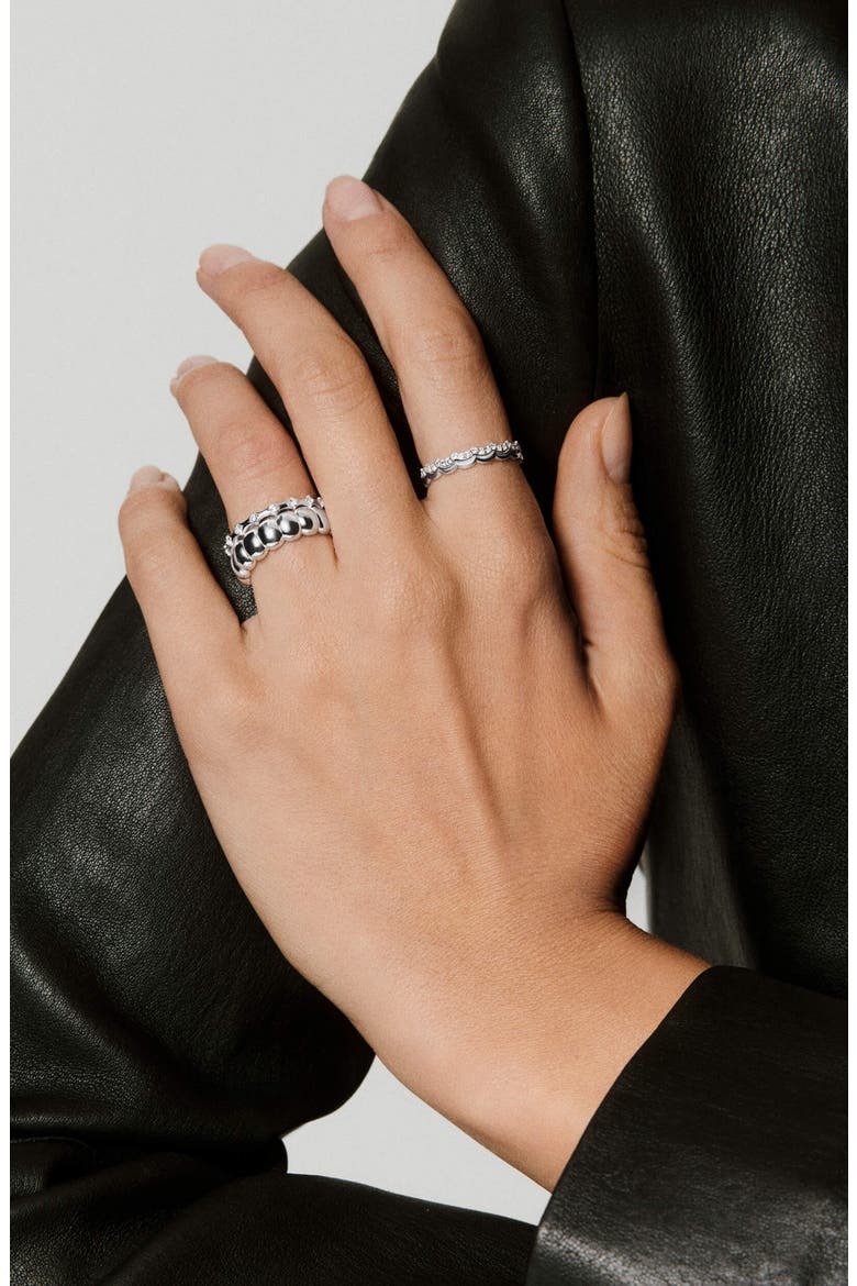 Slim Charlotte Stacker Set, Alternate, color, Sterling Silver