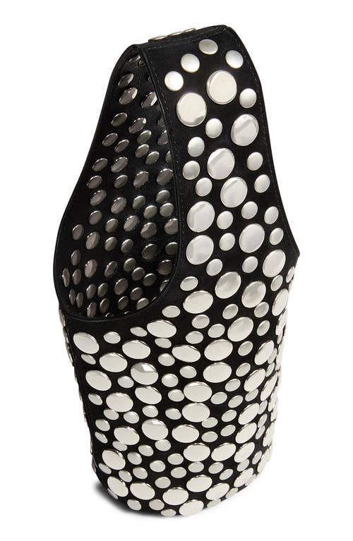 Khaite Livia Small Studded Suede Bucket Bag