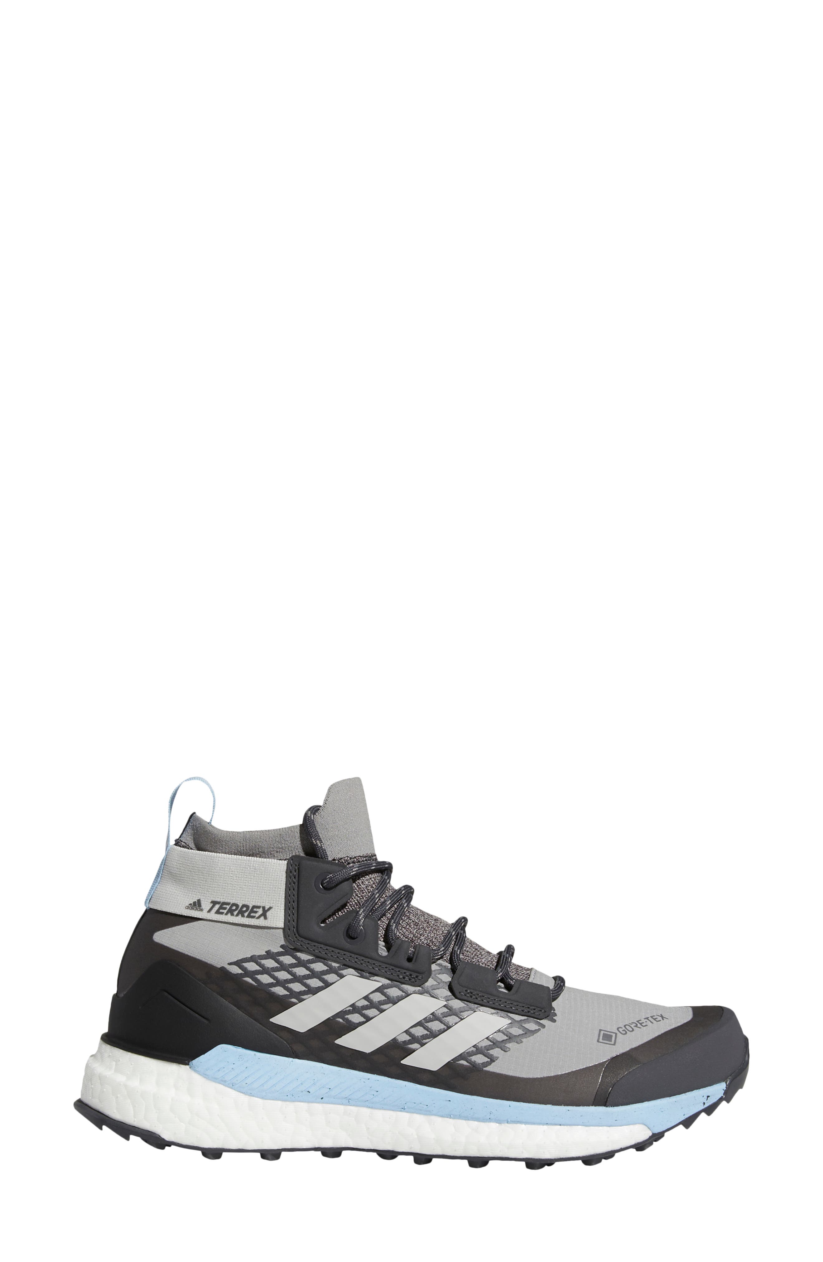 Terrex Free Parley Trail Hiking Boot, Alternate, color, CRYSTAL WHITE/ SOLAR GOLD
