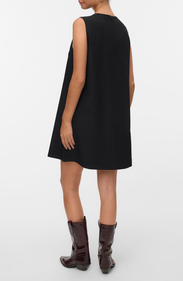 VERO MODA Fany Sleeveless Trapeze Minidress, Alternate, color, Black