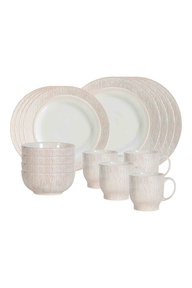 Blenheim Oak 16-Piece Dinnerware Place Setting, Alternate, color, WHITEWASH
