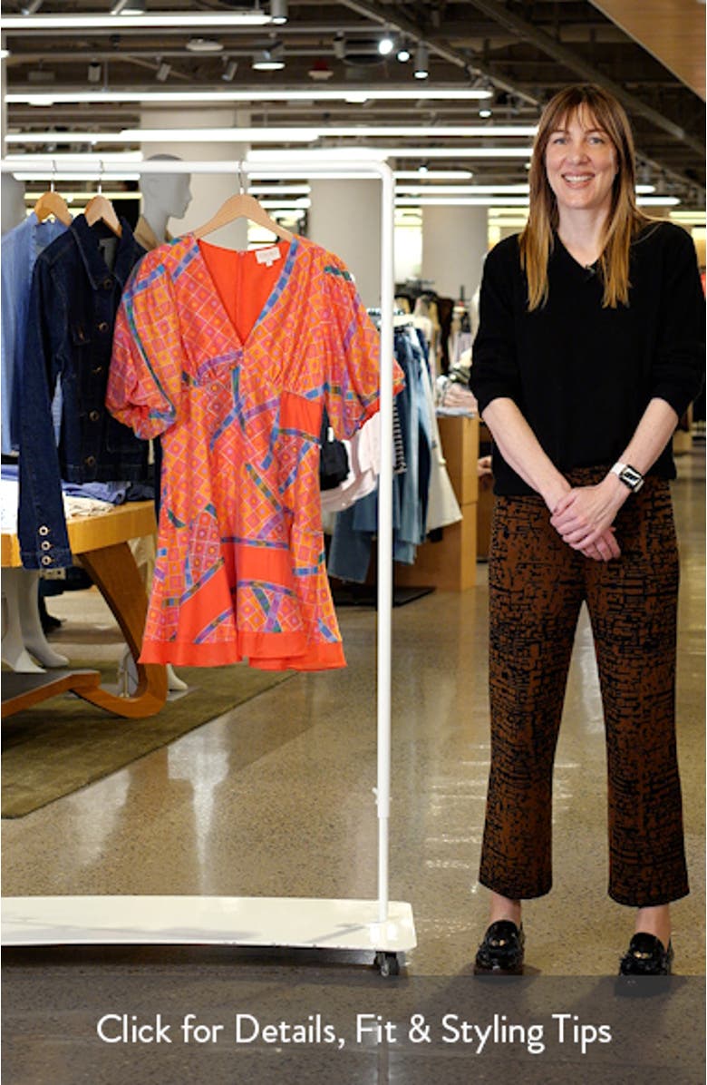 Selene Geometric Print Fit & Flare Dress, sales video thumbnail