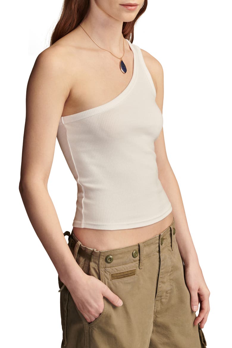 One-Shoulder Rib Tank, Alternate, color, BRIGHT WHITE