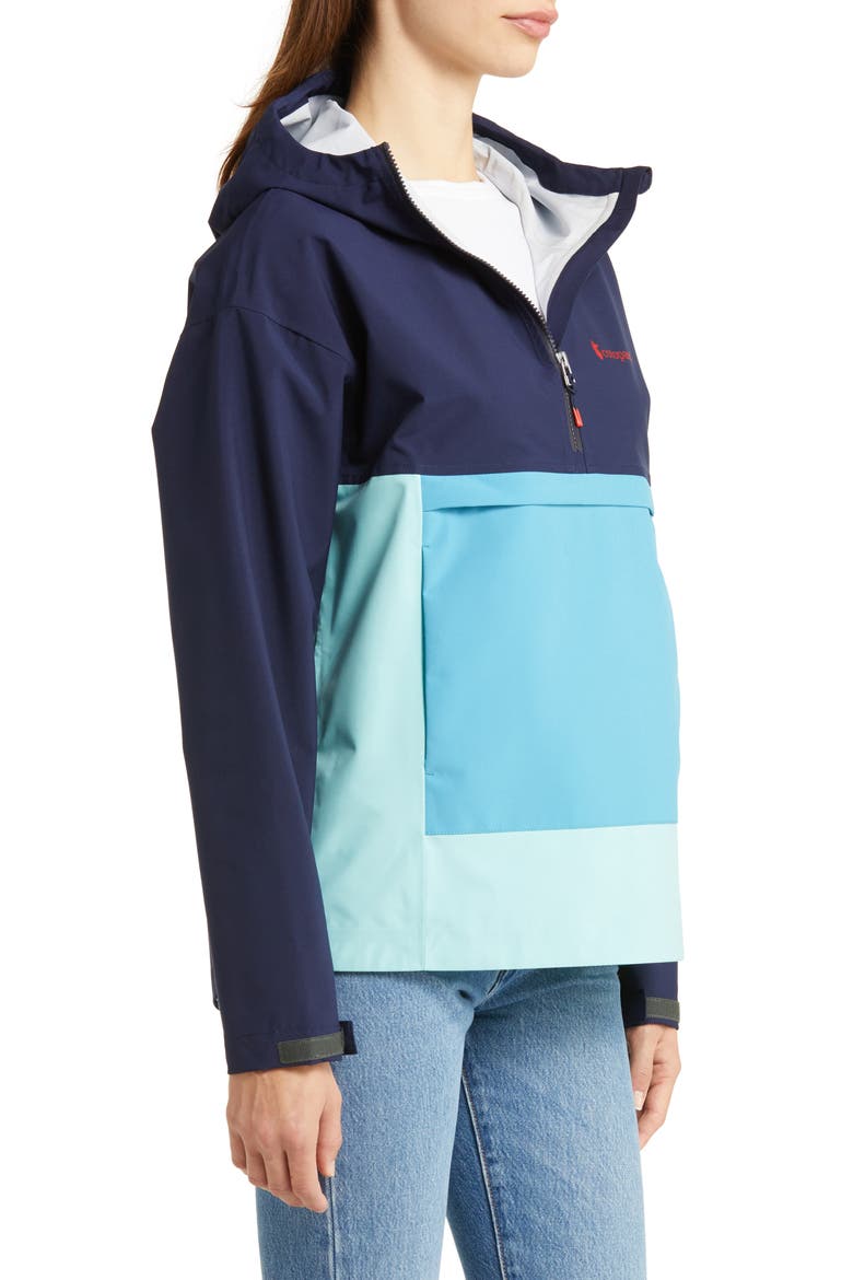 Cielo Water Resistant Hooded Pullover Rain Anorak, Alternate, color, MARITIME / SEA GLASS