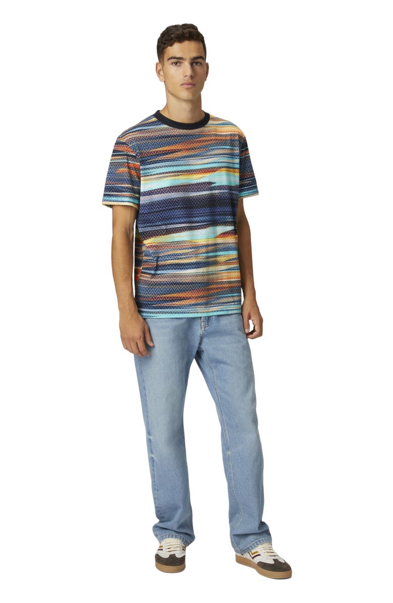 Missoni Five Denim Pockets With Zigzag Embroidery, Main, color, Light Blue