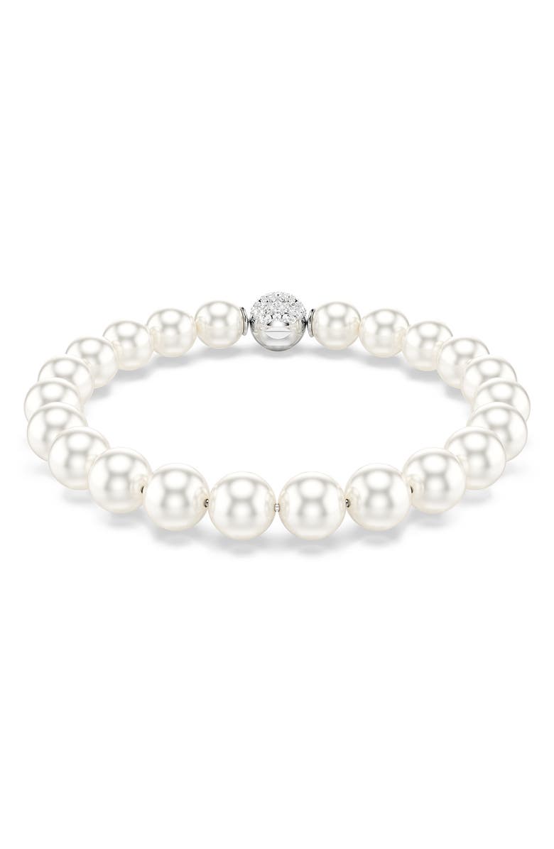 Swarovski Matrix Bracelet, Alternate, color, White/ Silver