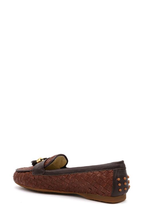 Amalfi By Rangoni Danila Tassel Driving Loafer In Chili Stuoia/mocha Parma