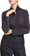 Marina Rinaldi Russia Metallic Turtleneck Jersey Top