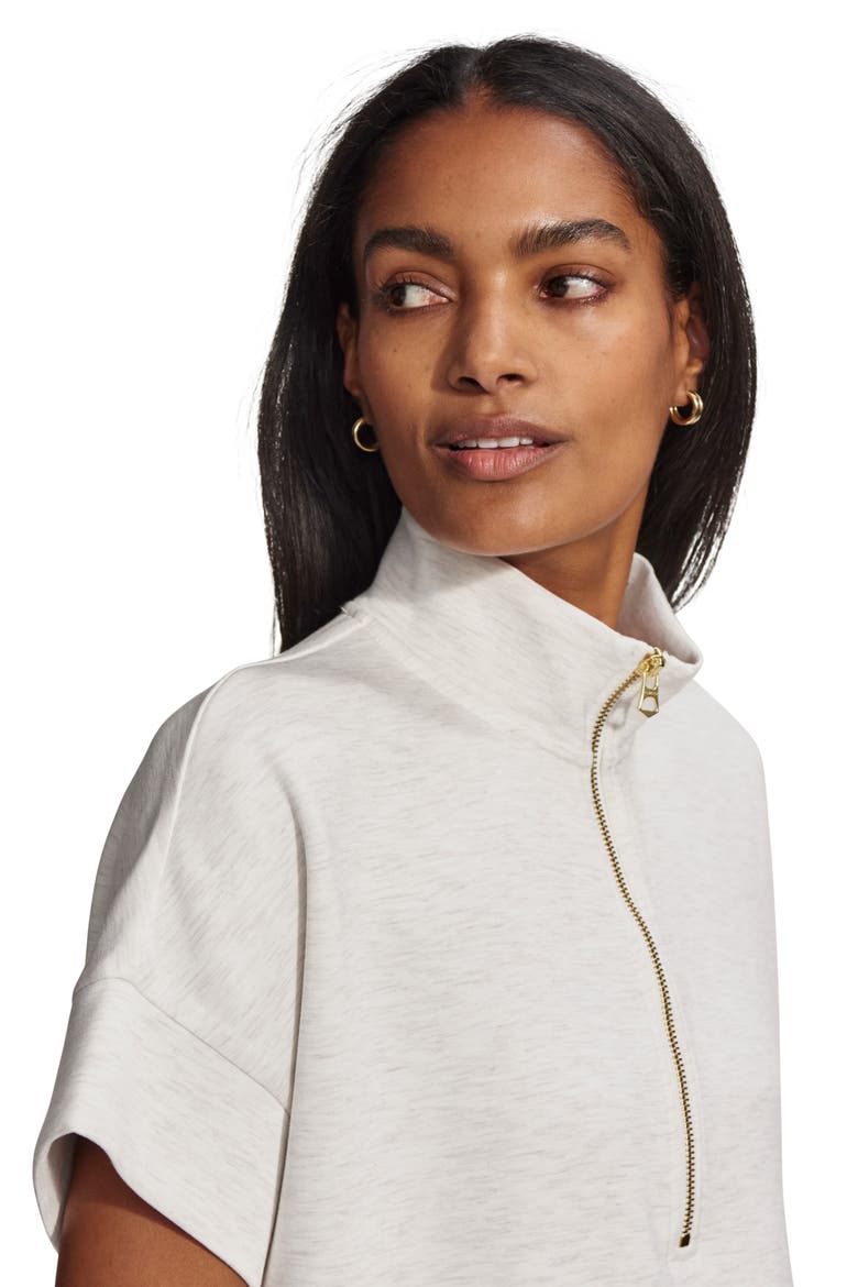 Ritchie Short Sleeve Half Zip, Alternate, color, IVORY MARL