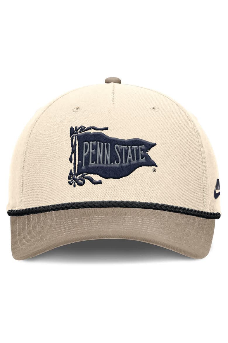 Men's Nike Natural Penn State Nittany Lions Rise Legacy Throwback Logo Adjustable Hat, Alternate, color, Natural