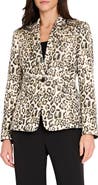 Tahari ASL Leopard Print Blazer