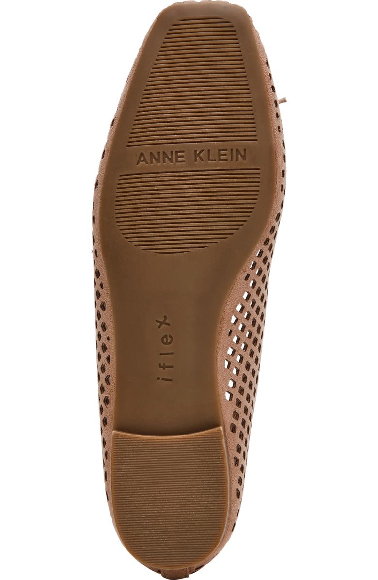 Anne Klein Perforated Ballet Flat, Alternate, color, Taupe