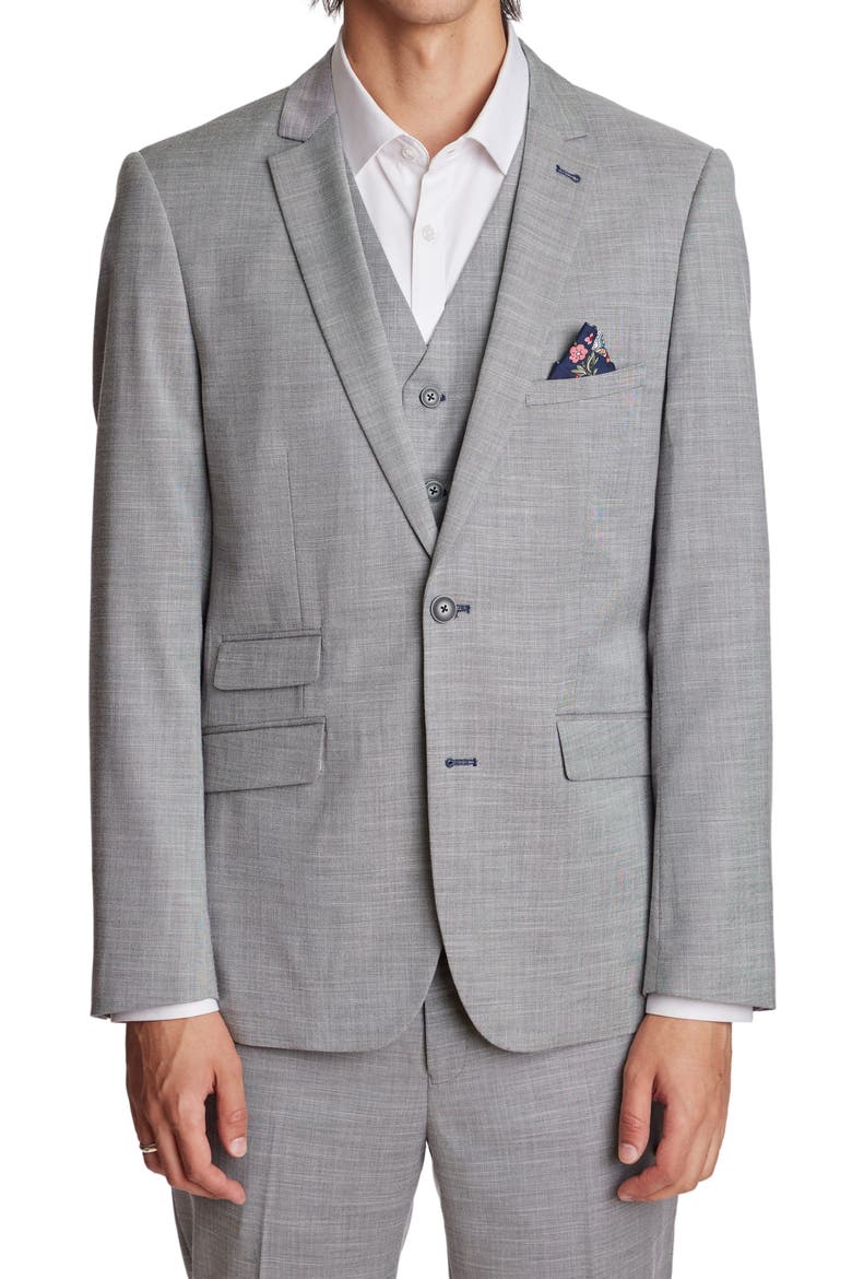 Dover Modern Fit Sport Coat, Alternate, color, LIGHT GREY SHARK