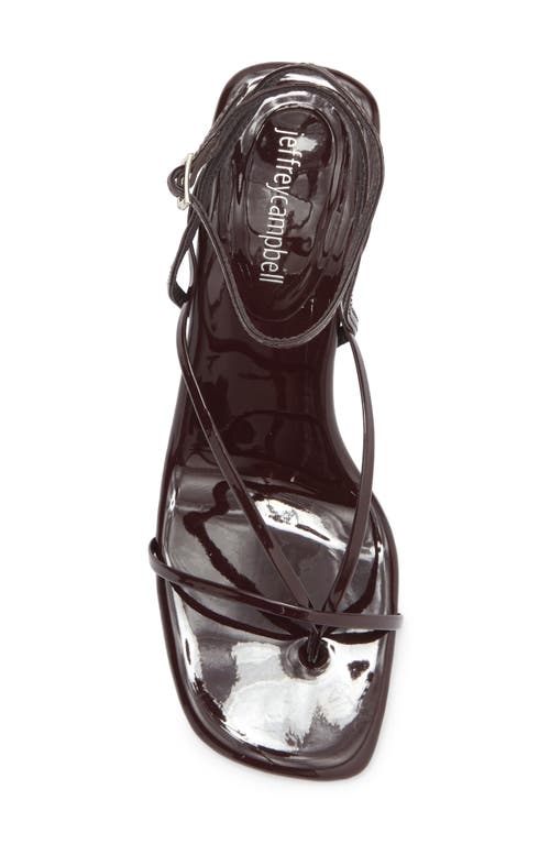 Jeffrey Campbell Fluxx Sandal In Brown Patent
