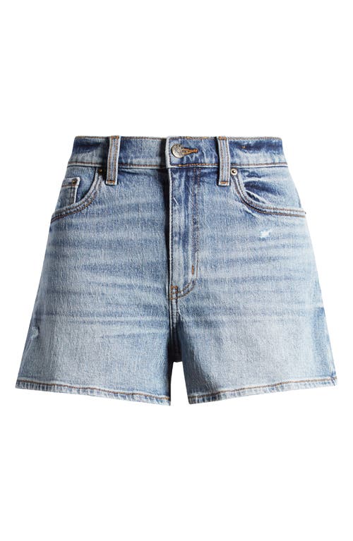 DAZE DAZE TROUBLEMAKER HIGH WAIST DISTRESSED DENIN SHORTS 