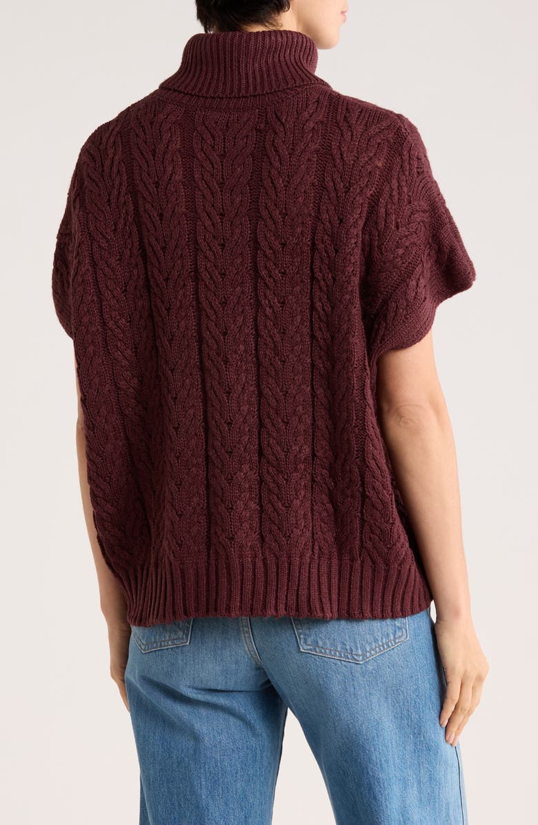 Splendid Sleeveless Turtleneck Sweater, Alternate, color, Deep Plum