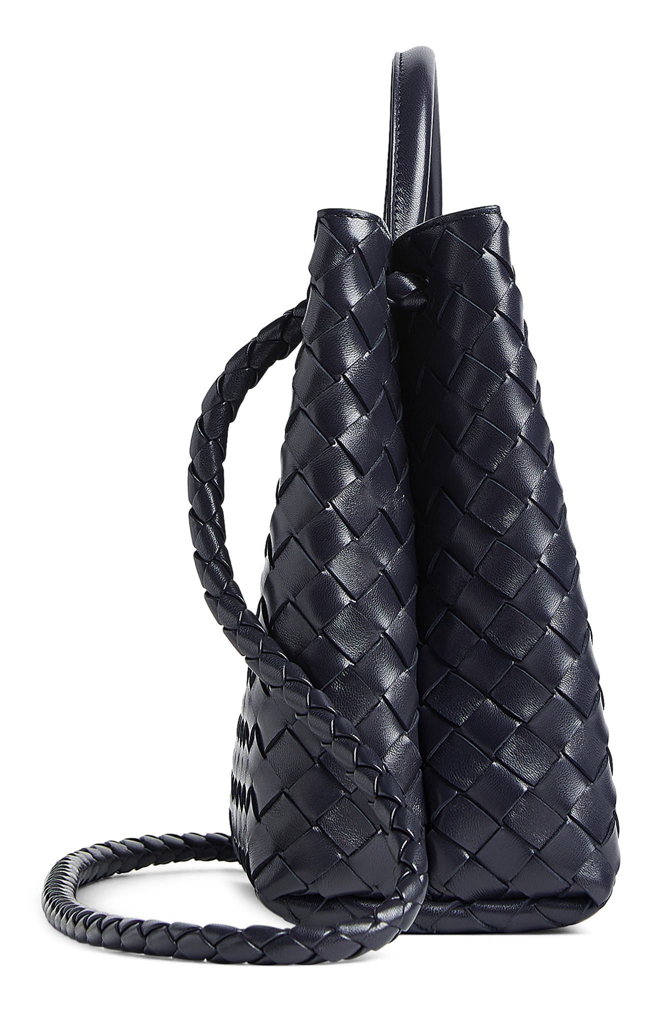 Medium Andiamo Intrecciato Shoulder Bag, Alternate, color, 4181 NOCTURNAL