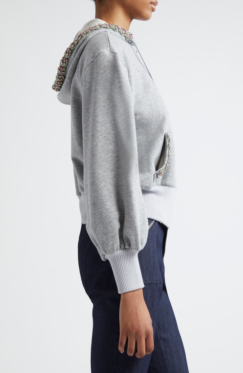 Cinq à Sept Maddie Embellished Zip-Up Hoodie, Alternate, color, 